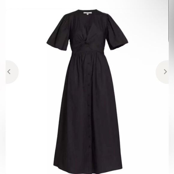 DEREK LAM MAYA TWIST FRONT MAXI DRESS - BLACK - Picture 6 of 9